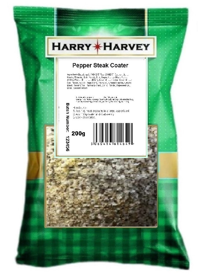 Harry Harvey 200g Pepper Steak Coating | Meat Rub Seasoning