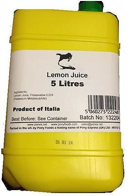 10 Litres Lemon Juice Bulk plastic container trade sauce food ingredie -  Harry Harvey